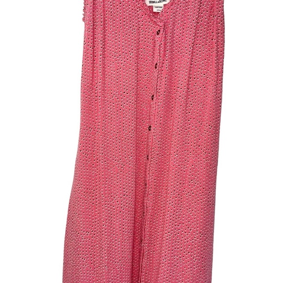 Billabong Sweet Edges midi Dress slip button-front pink women’s small - Picture 7 of 12